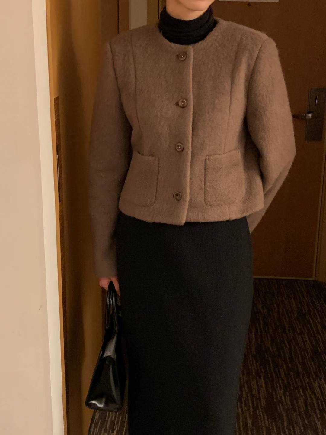 INOUF韓國代購㊣女裝新品休閑人氣25秋冬推薦時尚熱賣職業夾克INOUF/FLUTTER夾克