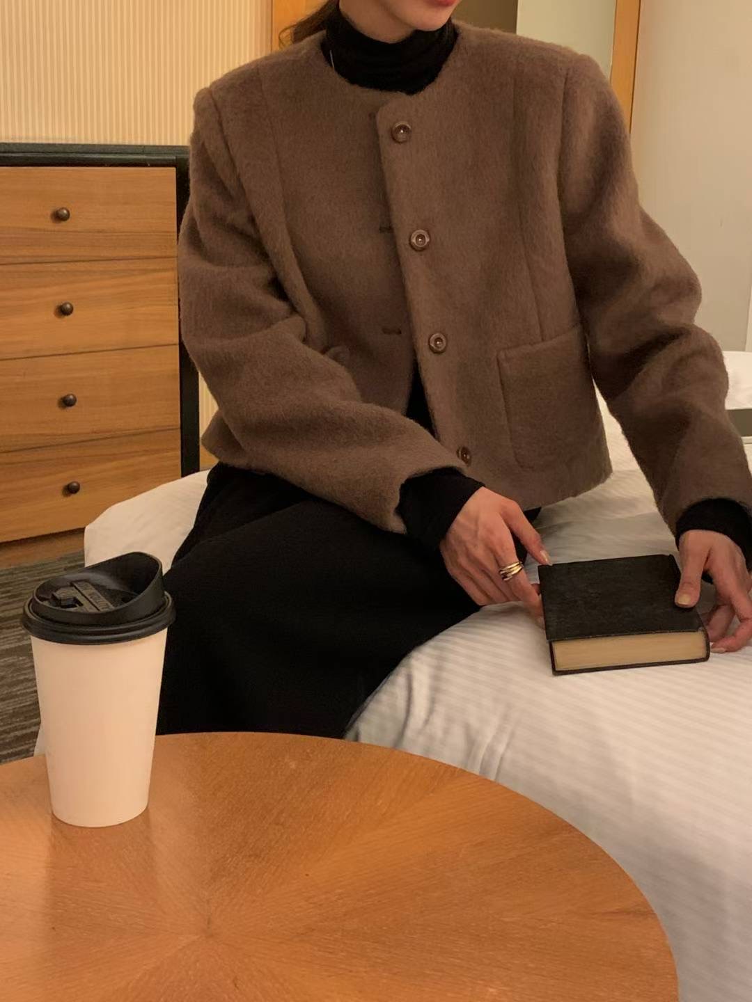 INOUF韓國代購㊣女裝新品休閑人氣25秋冬推薦時尚熱賣職業夾克INOUF/FLUTTER夾克