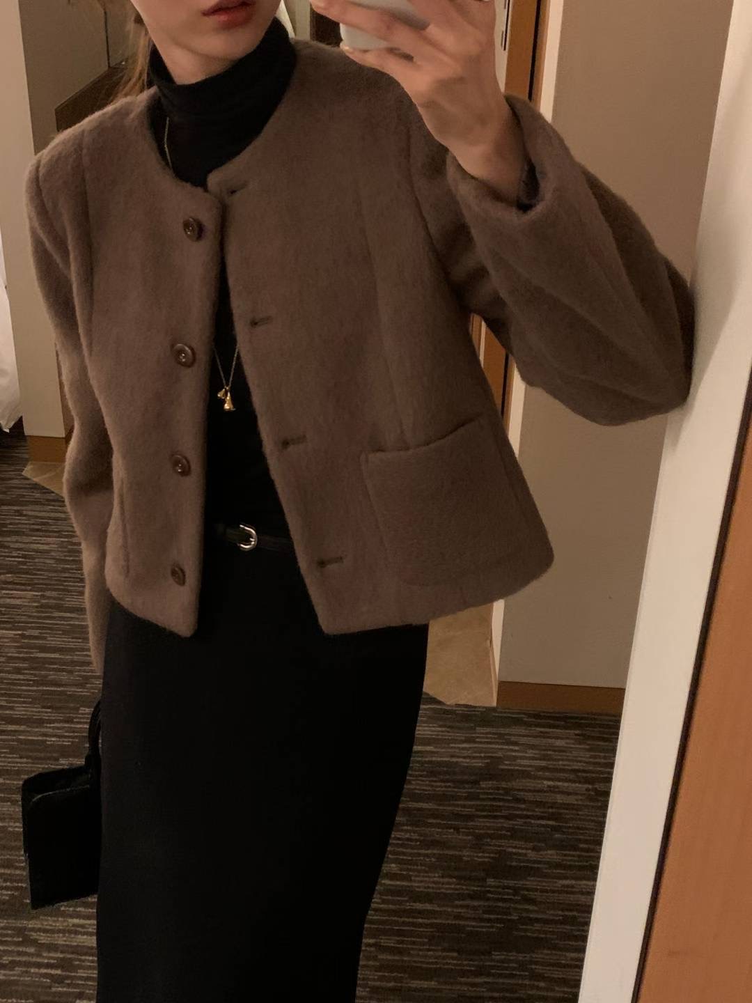 INOUF韓國代購㊣女裝新品休閑人氣25秋冬推薦時尚熱賣職業夾克INOUF/FLUTTER夾克圖色3