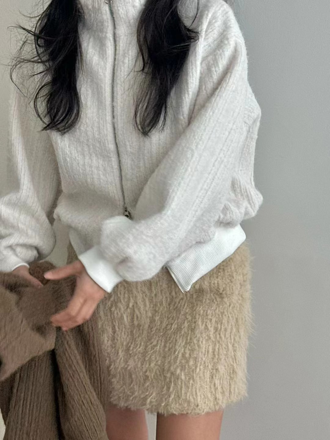 TOATEE韓國代購㊣女士新品25秋冬推薦熱賣人氣夾克高領拉鏈衫TOATEE夾克