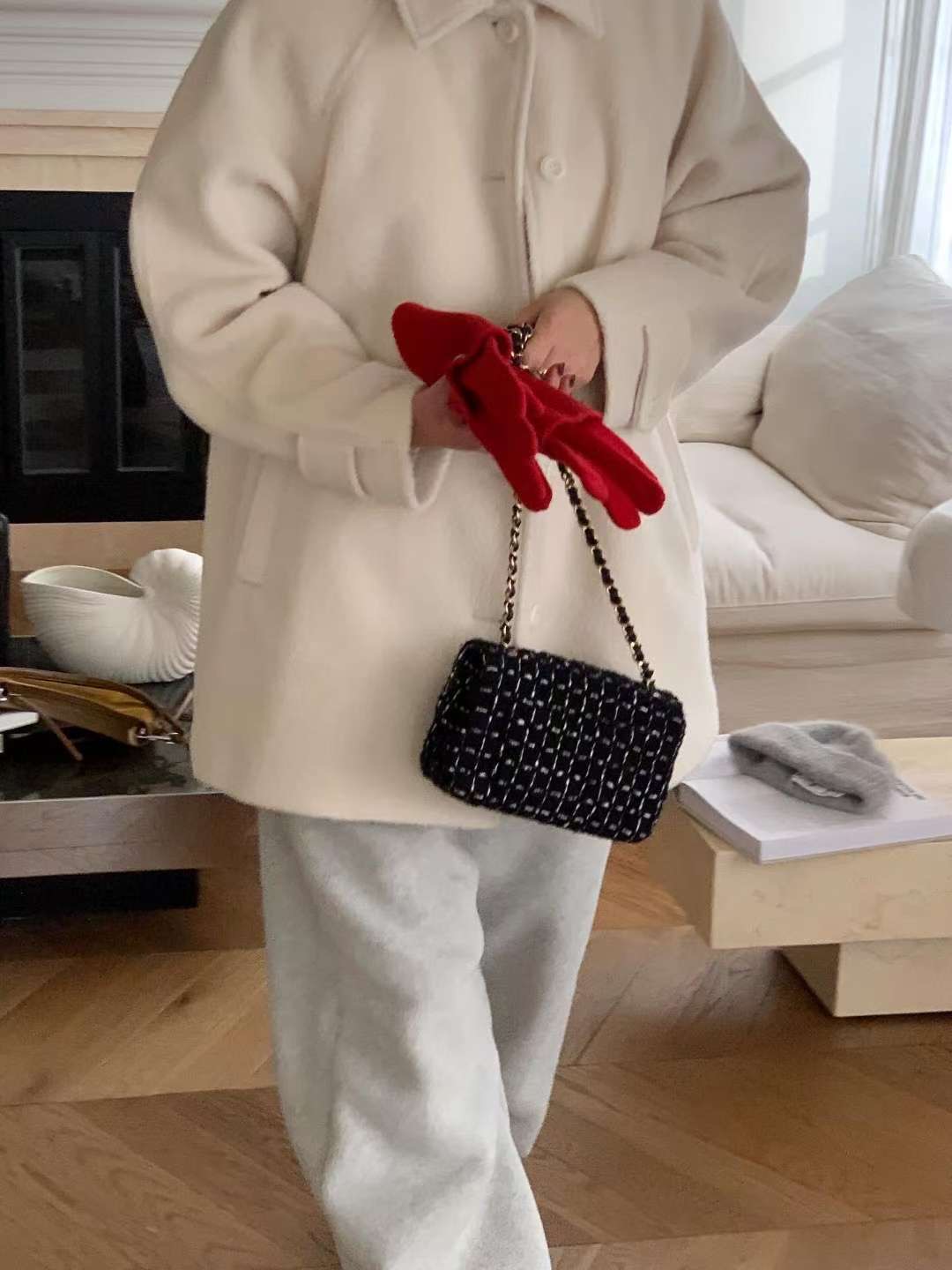 LONDON LACE-런던레이스-T東大門㊣代購女裝新款時尚中長款大衣LONDON LACE中長款大衣