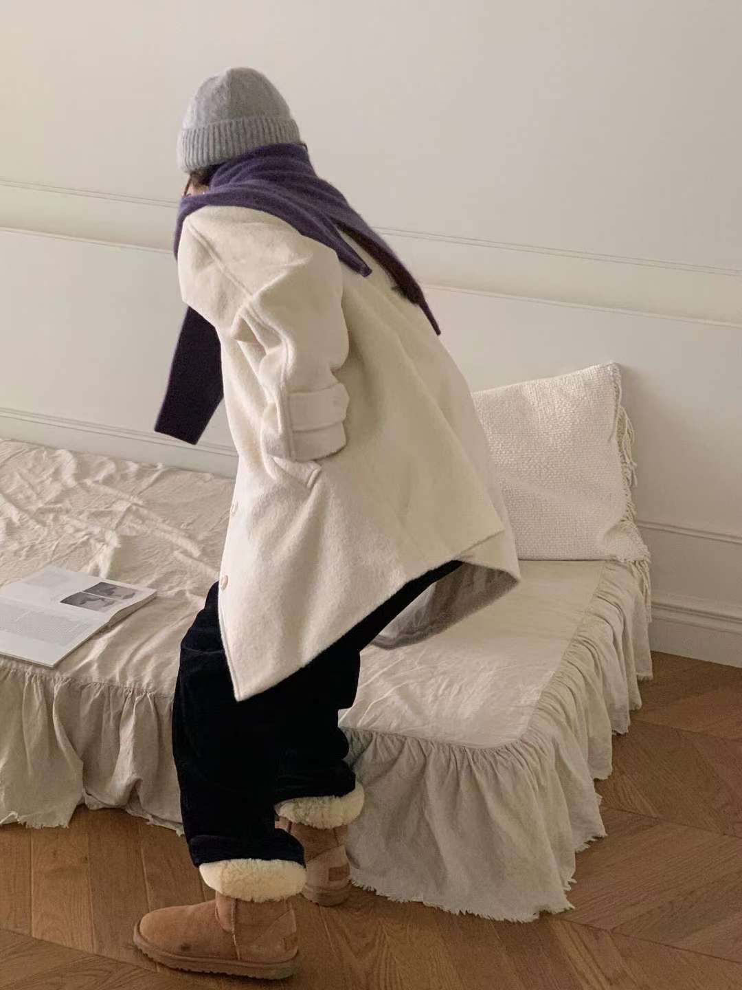 LONDON LACE-런던레이스-T東大門㊣代購女裝新款時尚中長款大衣LONDON LACE中長款大衣