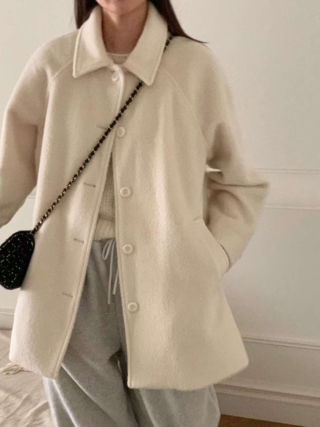 LONDON LACE-런던레이스-T東大門㊣代購女裝新款時尚中長款大衣LONDON LACE中長款大衣圖色1