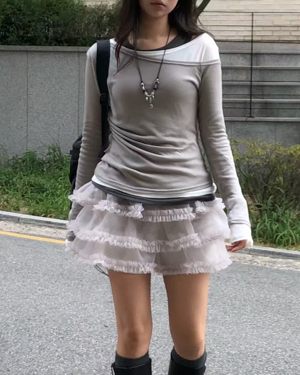 ANAG東大門㊣直郵女裝新款職業25秋冬休閑推薦時尚人氣短裙anag/OPENING TITLE短裙