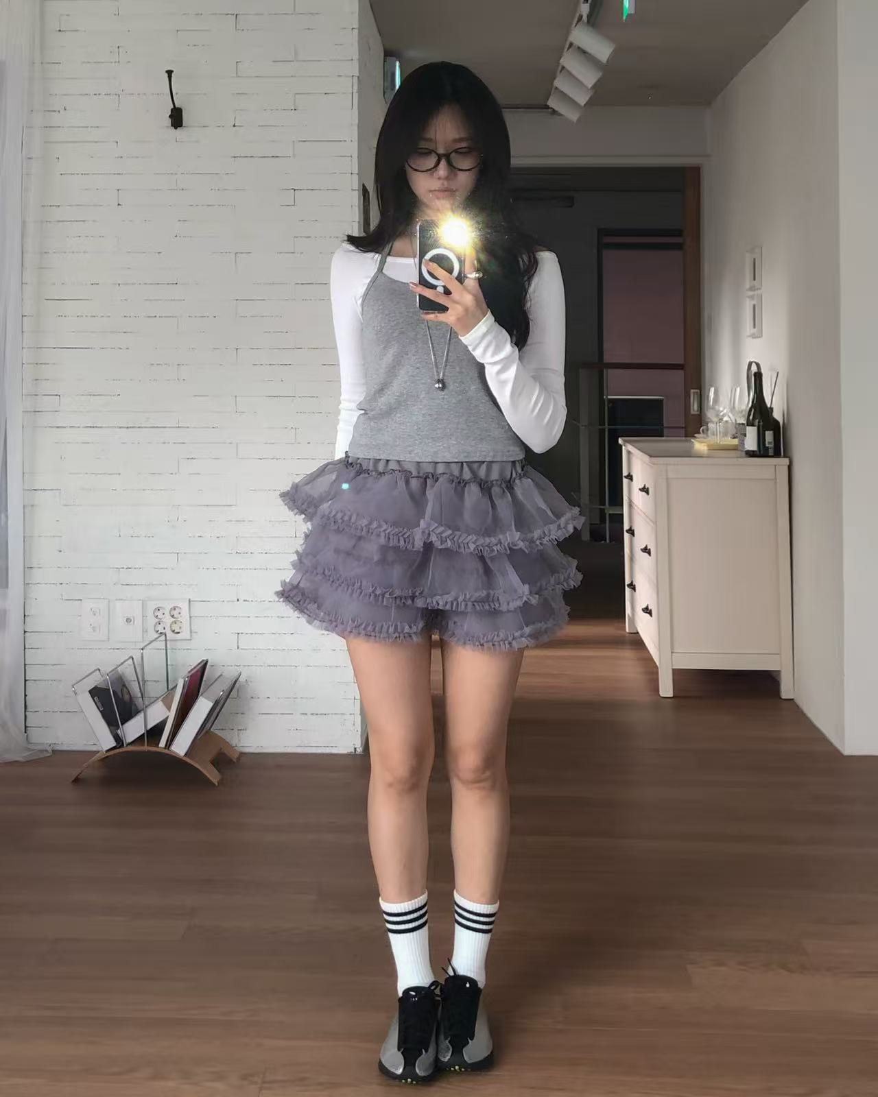 ANAG東大門㊣直郵女裝新款職業25秋冬休閑推薦時尚人氣短裙anag/OPENING TITLE短裙