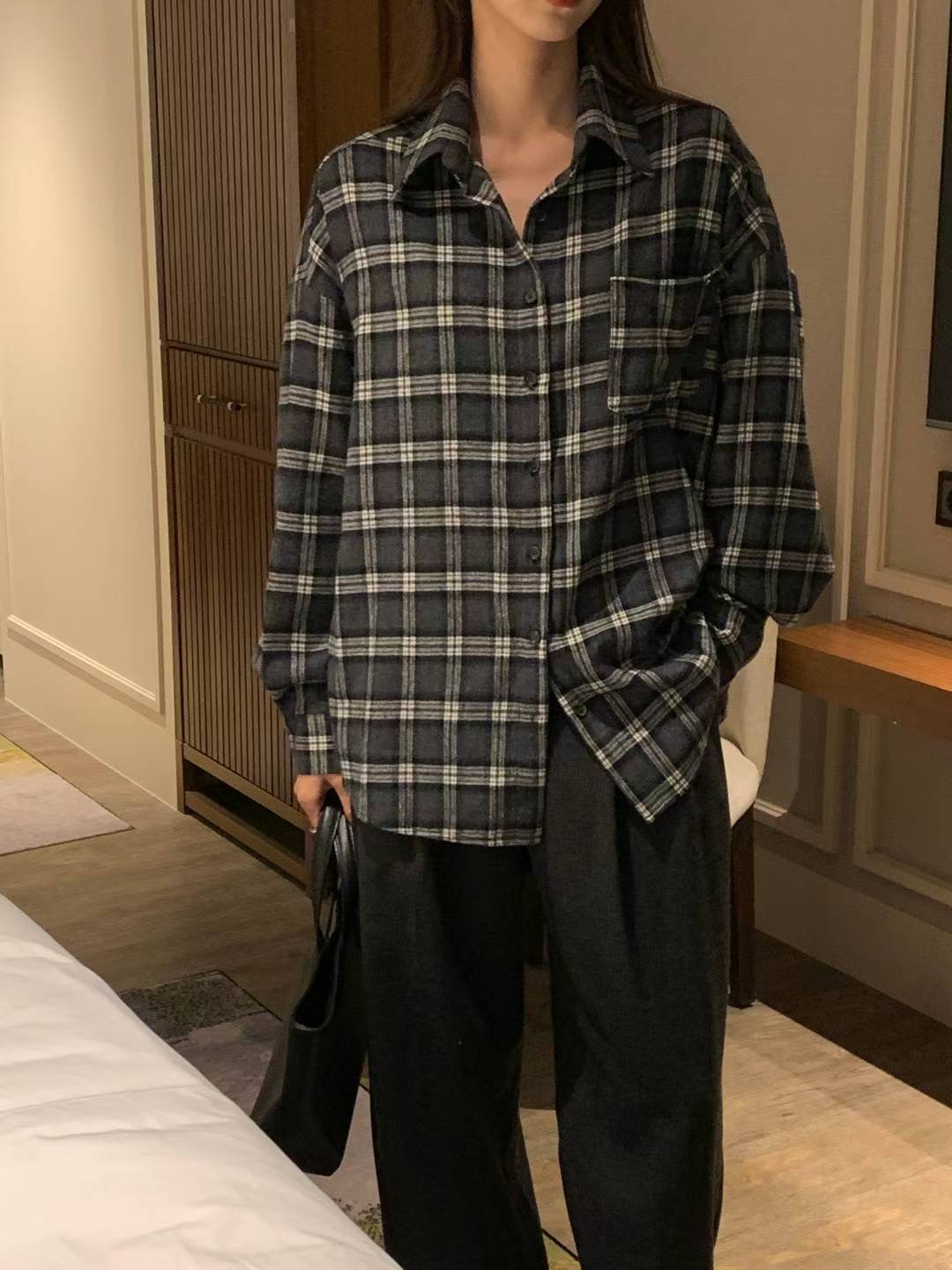 INOUF東大門㊣代購女裝新款職業休閑熱賣推薦25秋冬襯衫蕾絲衫INOUF/FLUTTER襯衫/蕾絲衫