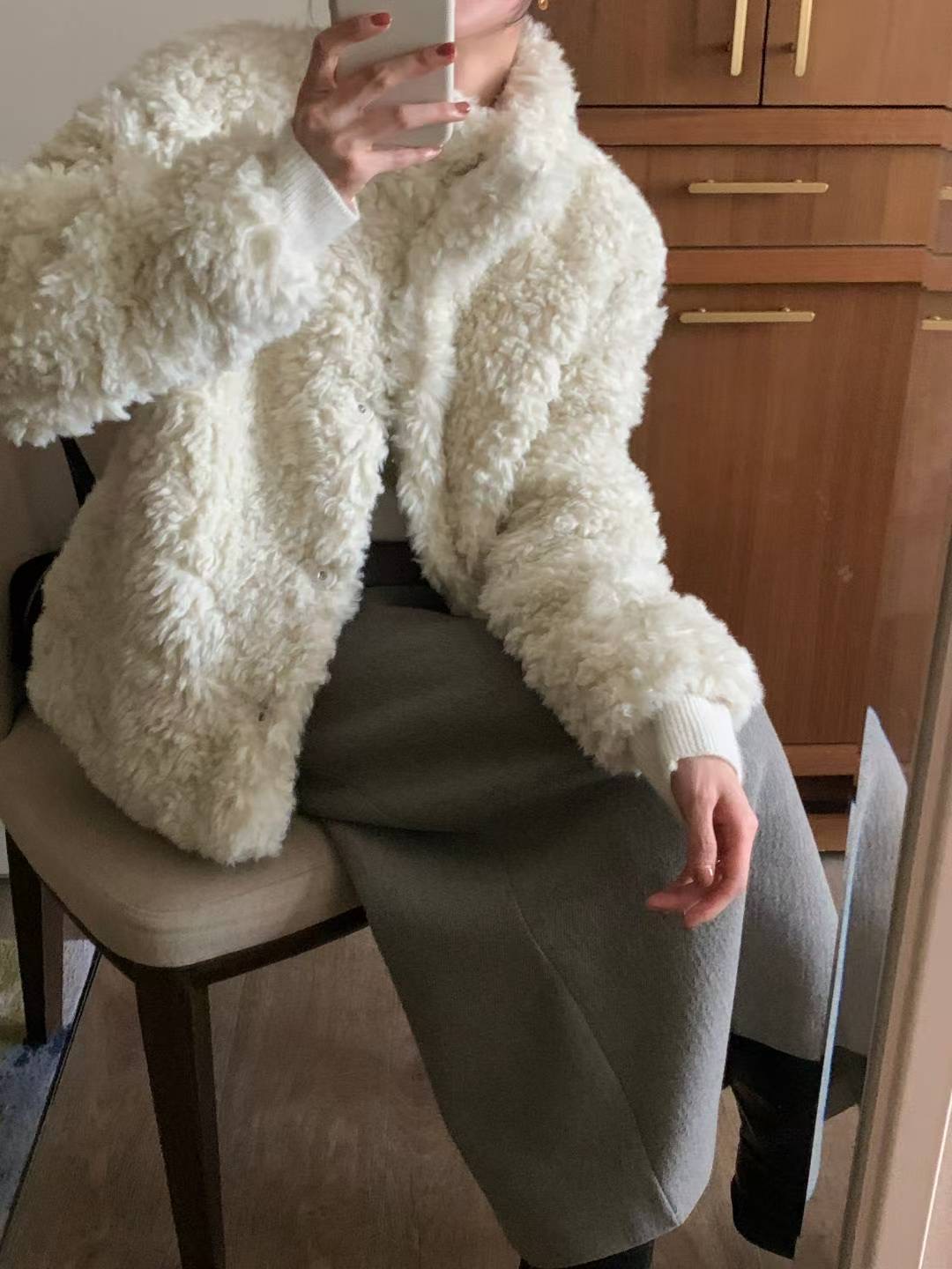 INOUF東大門㊣實拍女裝新款時尚25秋冬職業人氣推薦短款大衣INOUF/FLUTTER短款大衣圖色2