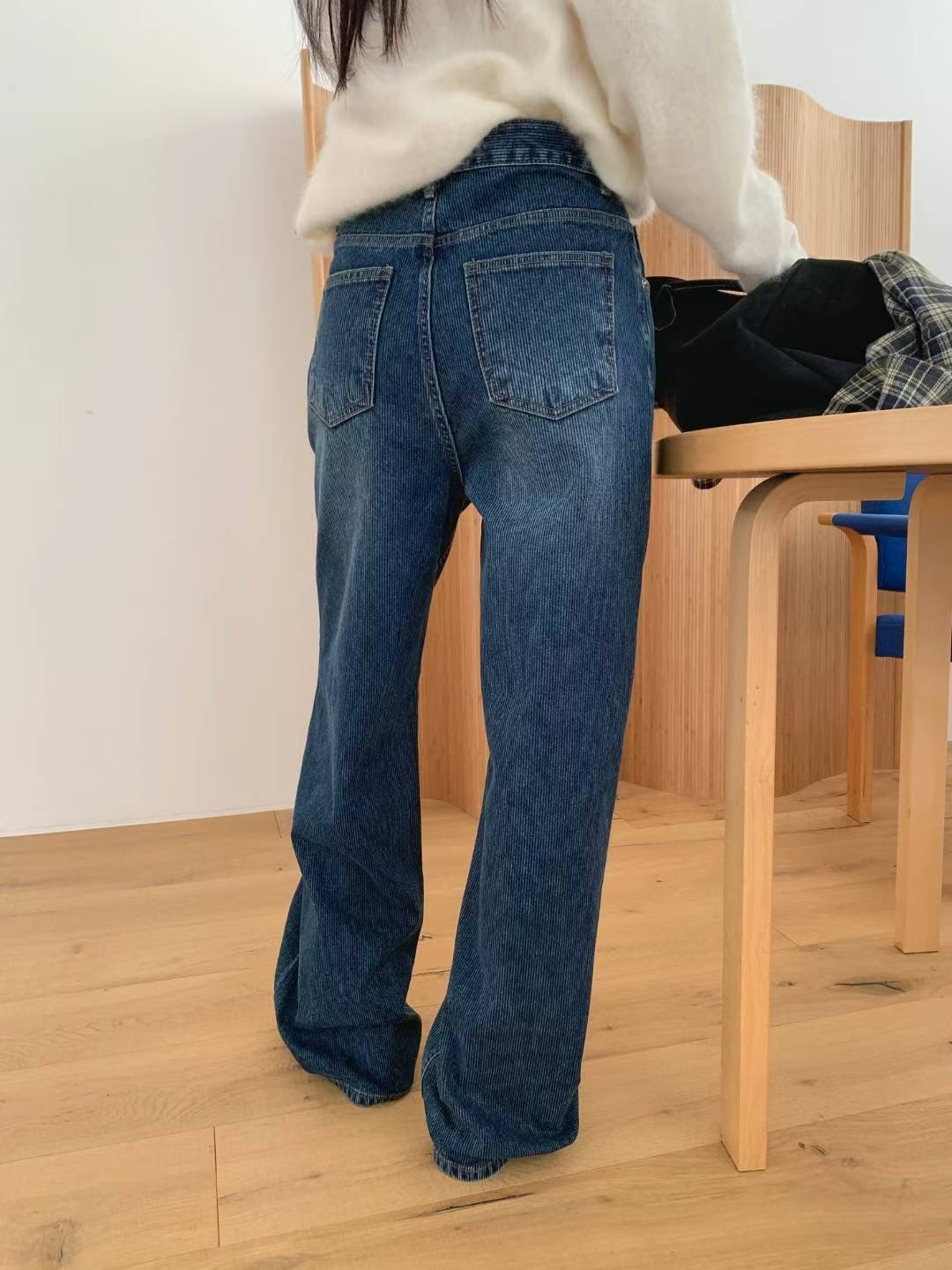 IMHERE韓國代購㊣女士新款人氣熱賣時尚職業休閑25秋冬牛仔褲IMHERE牛仔褲