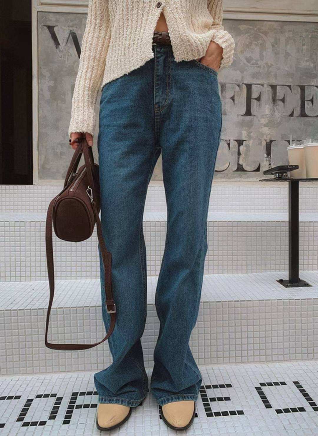 IMHERE韓國代購㊣女士新款推薦時尚職業人氣休閑熱賣牛仔褲IMHERE牛仔褲圖色1