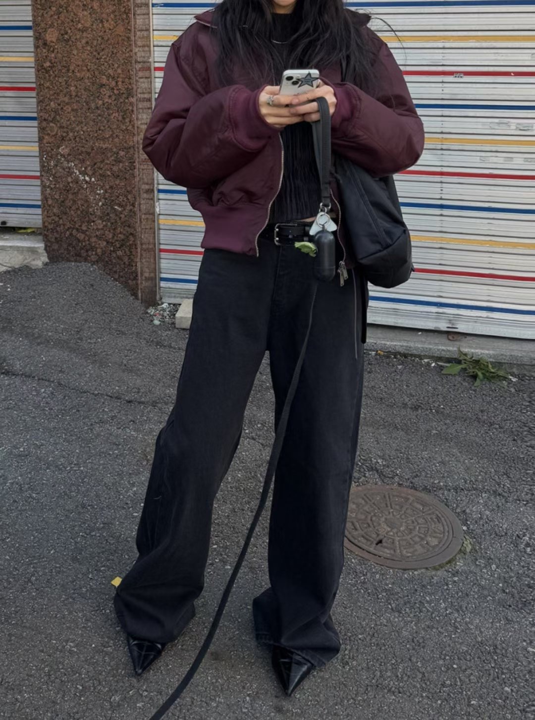 IMHERE東大門㊣實拍女士新品休閑25秋冬熱賣牛仔褲不含腰帶IMHERE牛仔褲