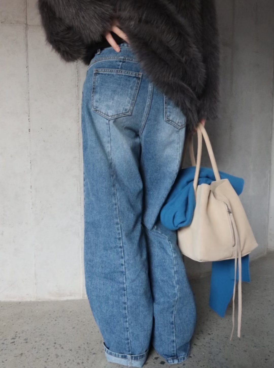 IMHERE東大門㊣實拍女士新品25秋冬休閑人氣職業推薦牛仔褲IMHERE牛仔褲