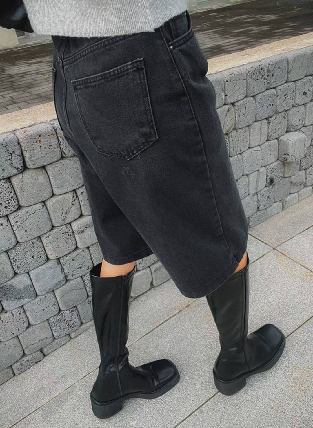 IMHERE韓國代購㊣女裝新款時尚25秋冬職業推薦短褲不含腰帶IMHERE短褲