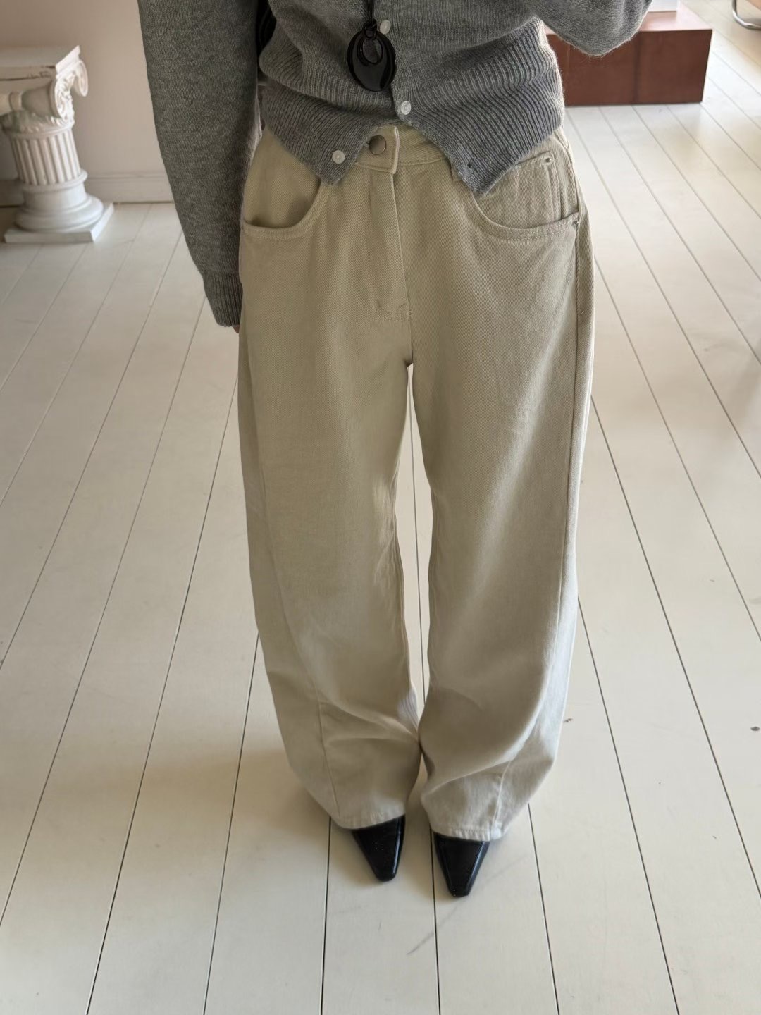 IMHERE韓國直郵㊣女士新款人氣熱賣推薦時尚職業休閑牛仔褲IMHERE牛仔褲