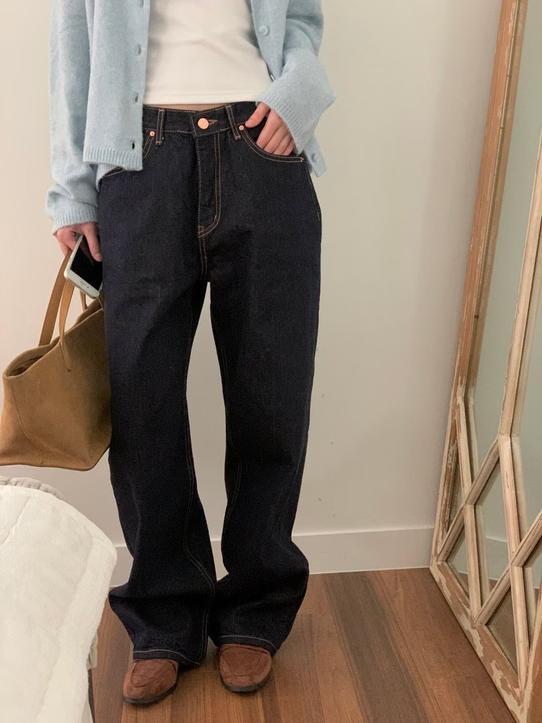 IMHERE韓國直郵㊣女裝新款職業熱賣時尚人氣25秋冬休閑牛仔褲IMHERE牛仔褲