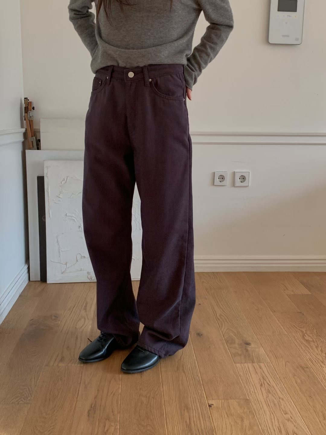 IMHERE韓國代購㊣女士新款時尚職業休閑推薦25秋冬人氣牛仔褲IMHERE牛仔褲