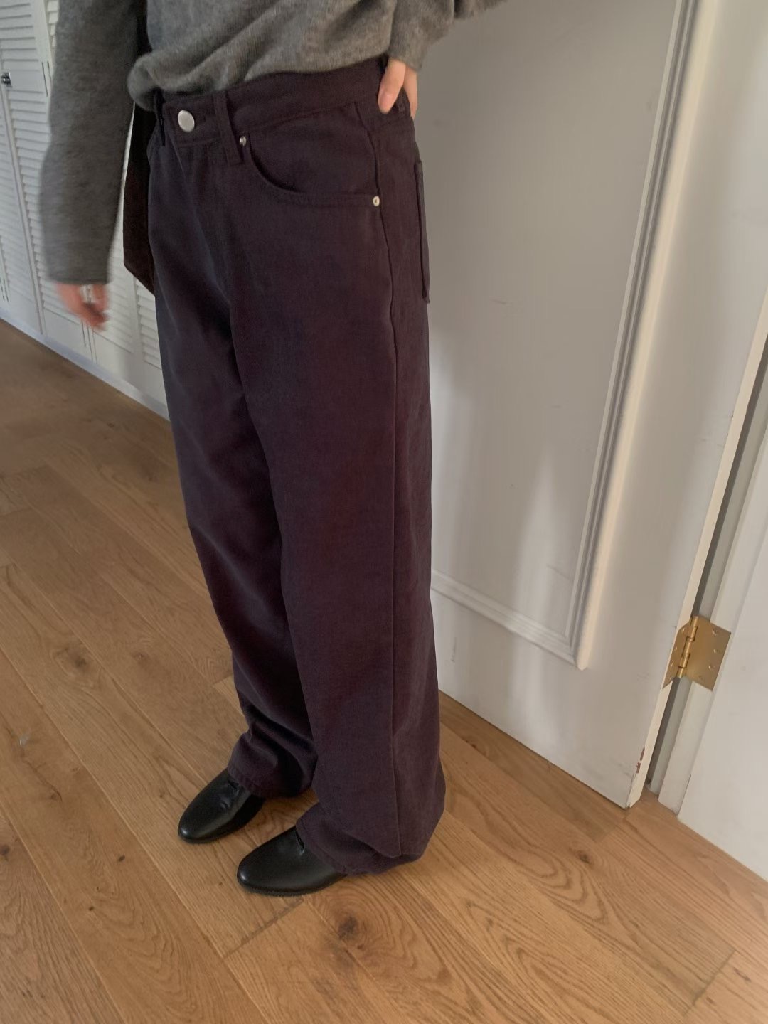 IMHERE韓國代購㊣女士新款時尚職業休閑推薦25秋冬人氣牛仔褲IMHERE牛仔褲