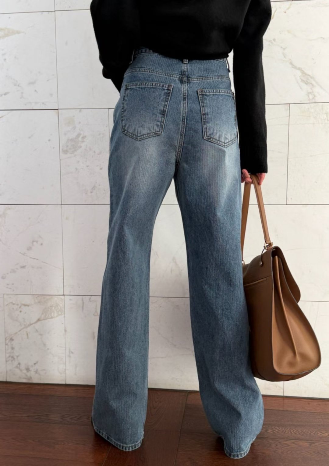 IMHERE東大門㊣直郵女士新款人氣熱賣25秋冬時尚職業牛仔褲IMHERE牛仔褲