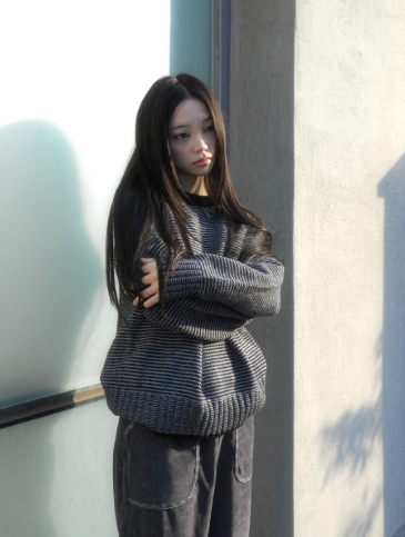 FLASH韓國直郵㊣女裝新款25秋冬推薦休閑時尚熱賣針織衫單排扣FLASH針織衫