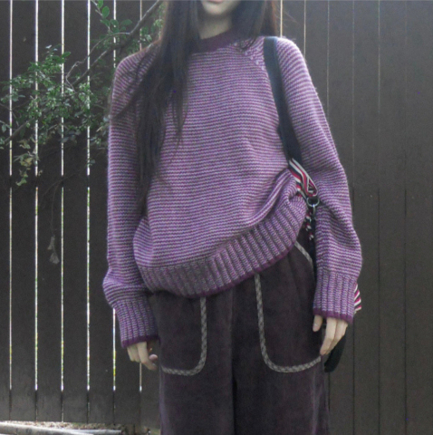 FLASH韓國直郵㊣女裝新款25秋冬推薦休閑時尚熱賣針織衫單排扣FLASH針織衫