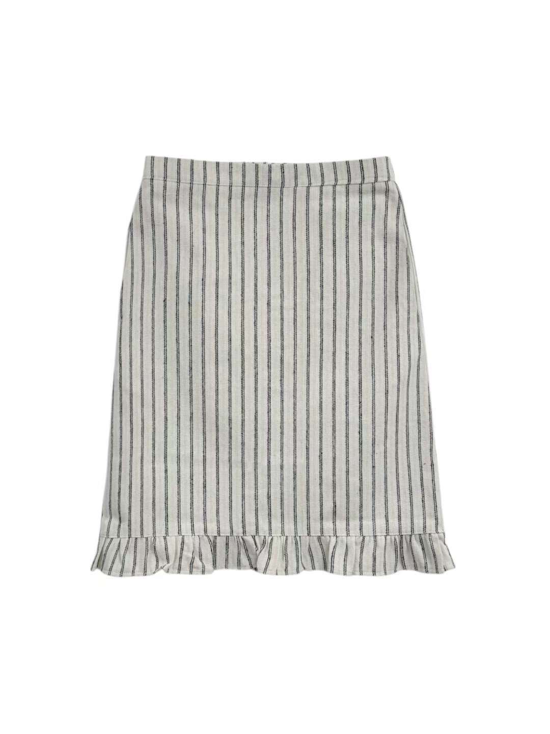 OURSTUDIO東大門㊣直郵女士新款25秋冬時尚半身裙中短裙條紋OURSTUDIO半身裙/中短裙圖色1