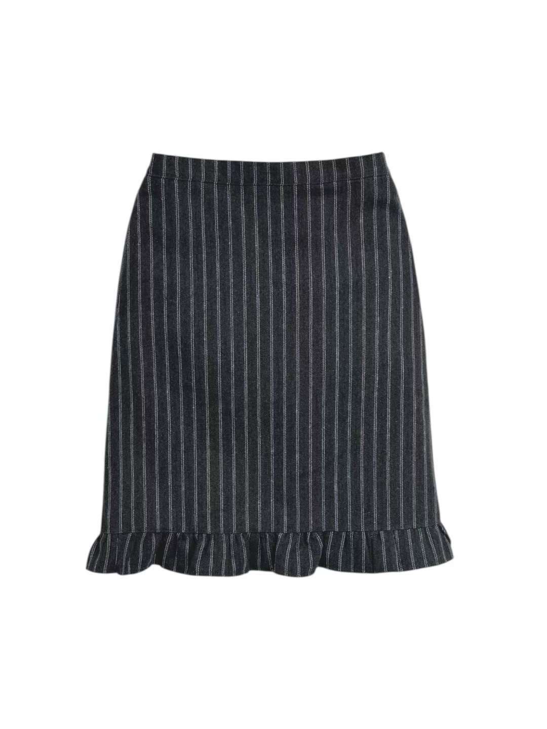 OURSTUDIO東大門㊣直郵女士新款25秋冬時尚半身裙中短裙條紋OURSTUDIO半身裙/中短裙圖色2