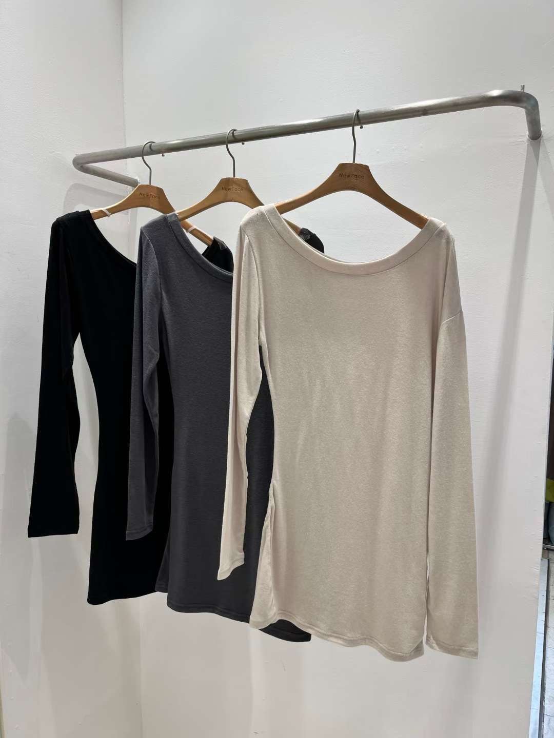 NEW FACE韓國代購㊣女裝新品熱賣休閑人氣25秋冬時尚長袖T恤NEW FACE長袖T恤