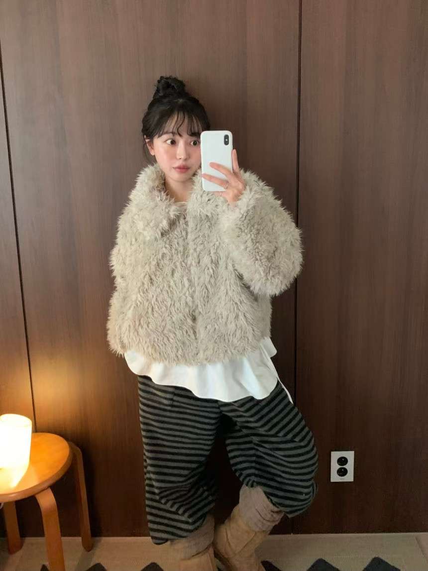 OURSTUDIO韓國直郵㊣女士新款25秋冬推薦職業熱賣時尚短款大衣OURSTUDIO短款大衣