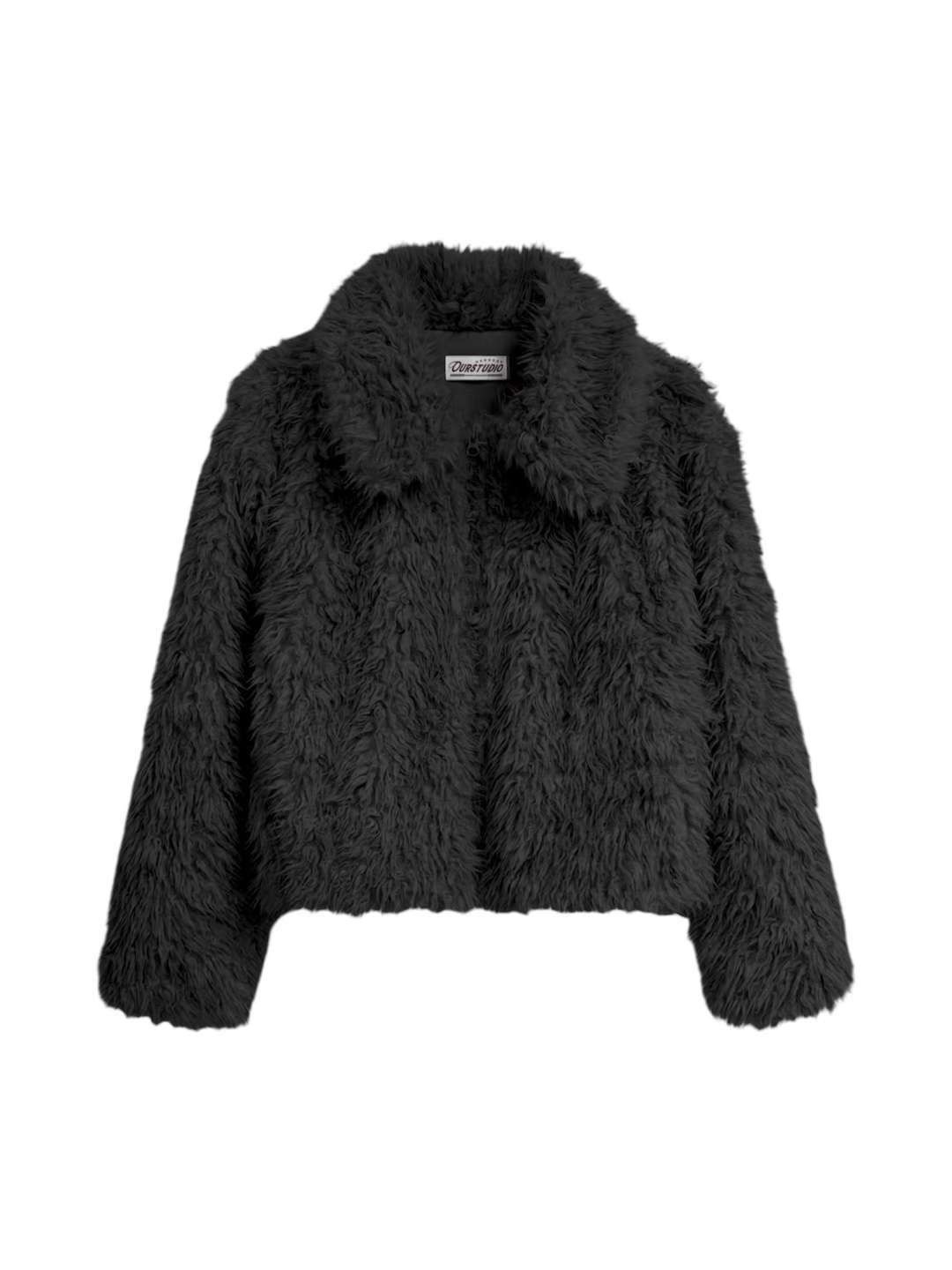 OURSTUDIO韓國直郵㊣女士新款25秋冬推薦職業熱賣時尚短款大衣OURSTUDIO短款大衣圖色2