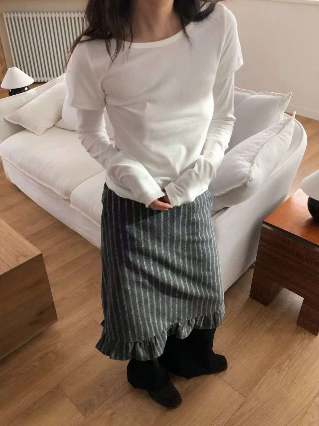 OURSTUDIO韓國直郵㊣女裝新品人氣休閑熱賣時尚25秋冬長袖T恤OURSTUDIO長袖T恤