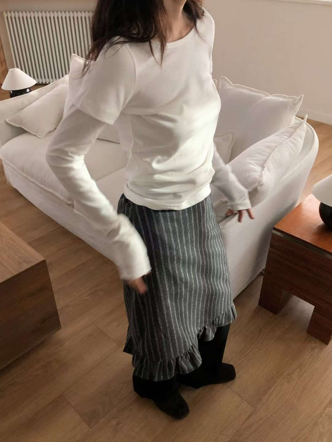 OURSTUDIO韓國直郵㊣女裝新品人氣休閑熱賣時尚25秋冬長袖T恤OURSTUDIO長袖T恤