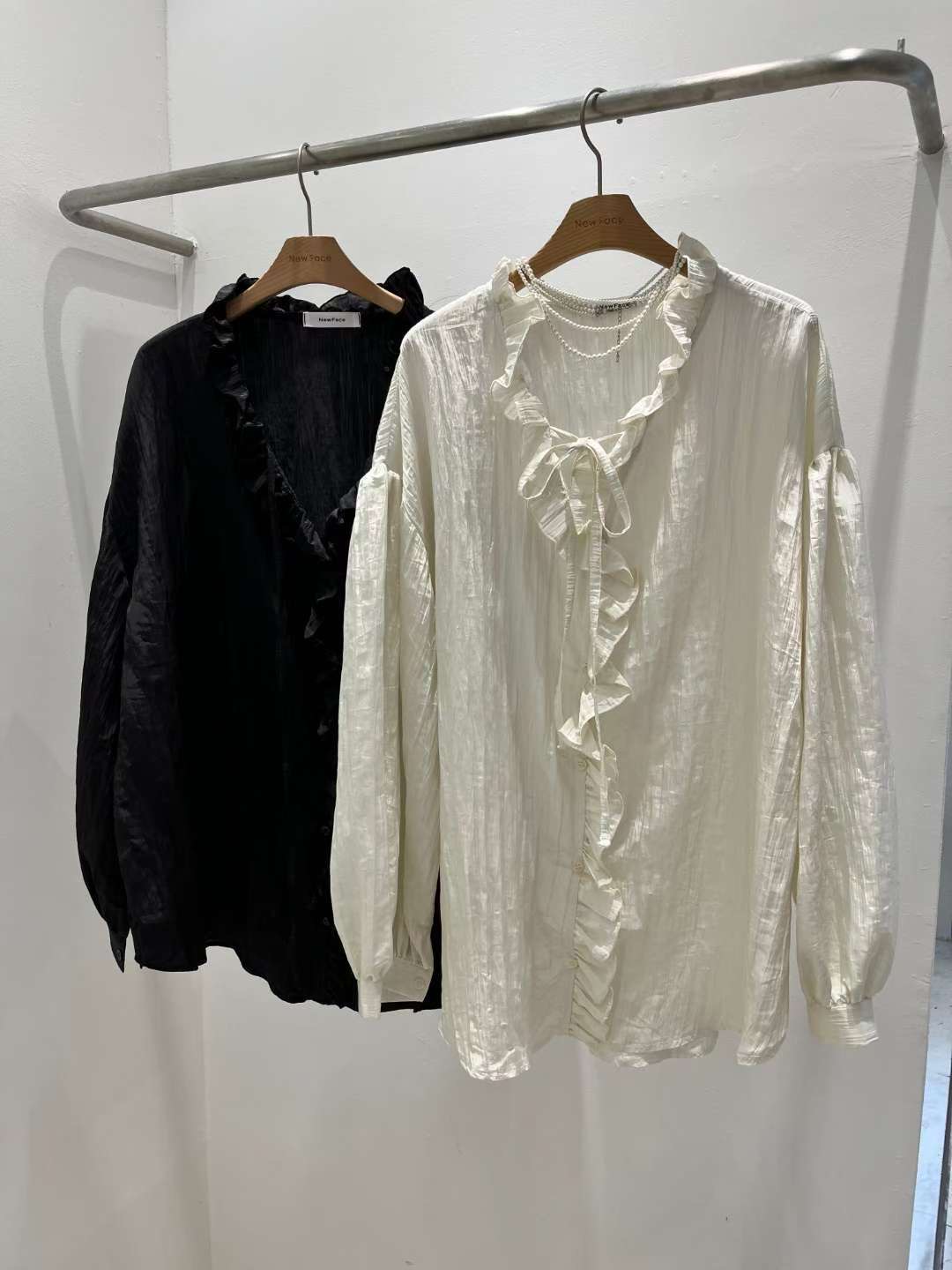 NEW FACE東大門㊣實拍女裝新款休閑人氣真品時尚襯衫蕾絲衫NEW FACE襯衫/蕾絲衫圖色1左一色