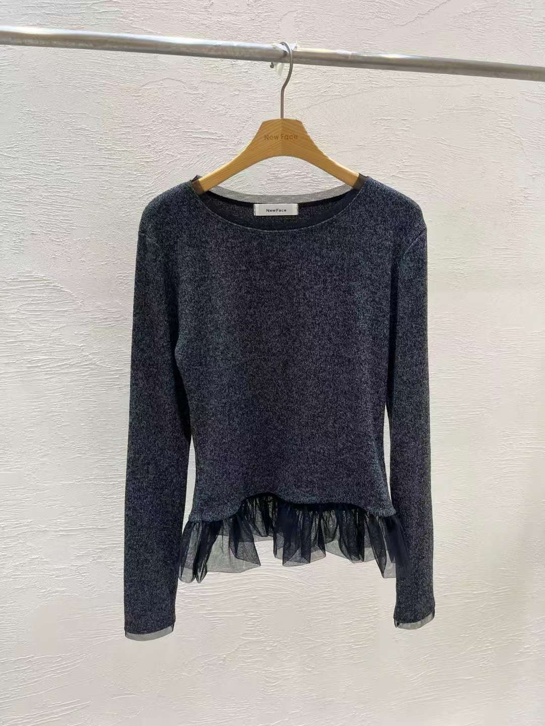 NEW FACE東大門㊣實拍女裝新品人氣推薦時尚職業熱賣長袖T恤NEW FACE長袖T恤圖色2
