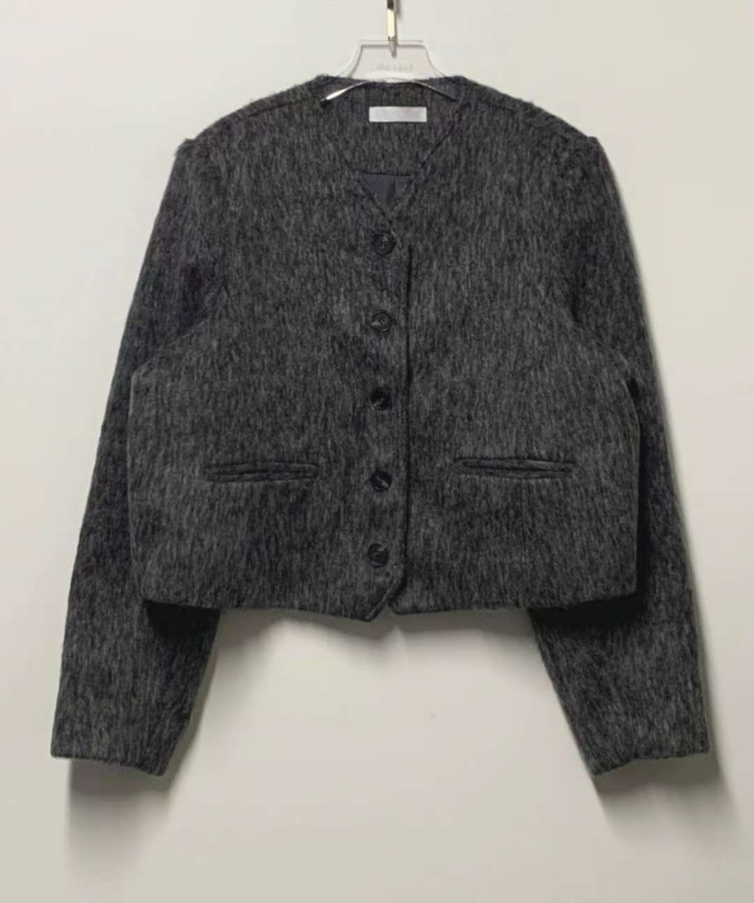 NEW FACE韓國代購㊣女裝新款休閑時尚真品25秋冬人氣短款大衣NEW FACE短款大衣圖色1