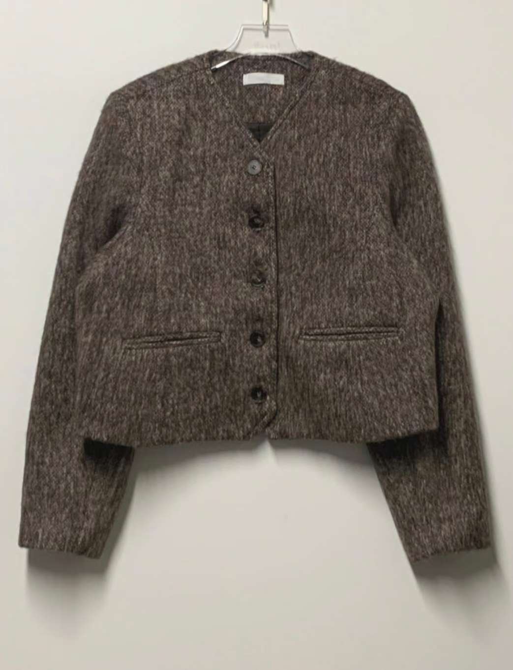 NEW FACE韓國代購㊣女裝新款休閑時尚真品25秋冬人氣短款大衣NEW FACE短款大衣圖色2