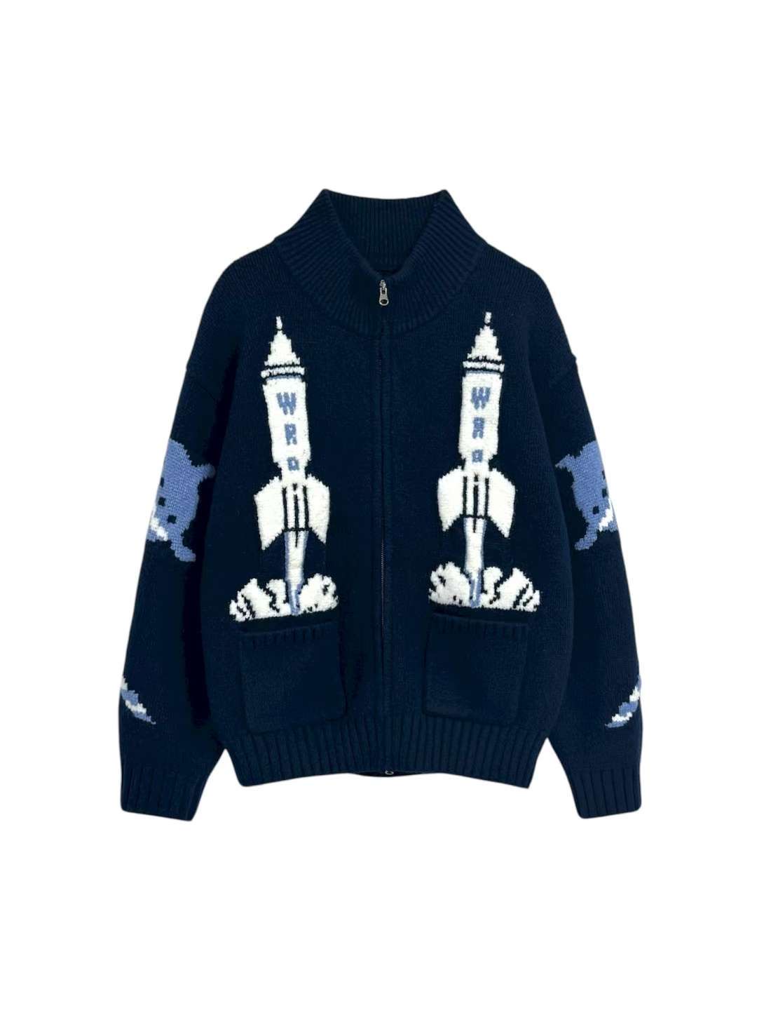 OURSTUDIO韓國代購㊣女裝新款推薦人氣時尚25秋冬夾克高領拉鏈衫OURSTUDIO夾克圖色2