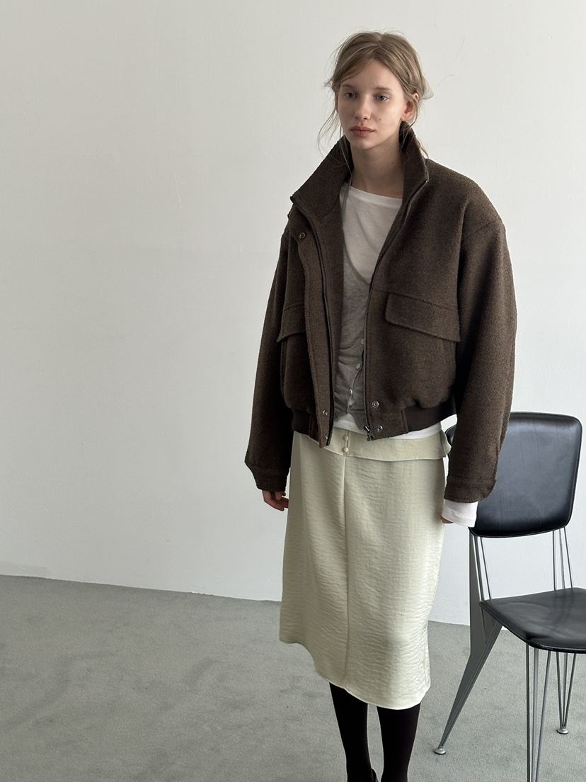 BOWIE東大門㊣代購女裝新品人氣真品時尚推薦25秋冬夾克羊毛填充BOWIE夾克