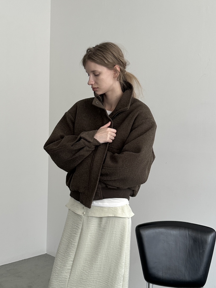 BOWIE東大門㊣代購女裝新品人氣真品時尚推薦25秋冬夾克羊毛填充BOWIE夾克