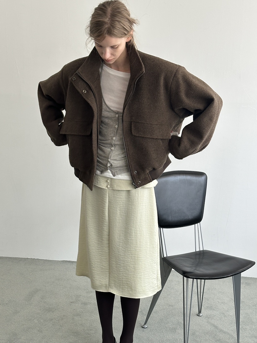 BOWIE東大門㊣代購女裝新品人氣真品時尚推薦25秋冬夾克羊毛填充BOWIE夾克