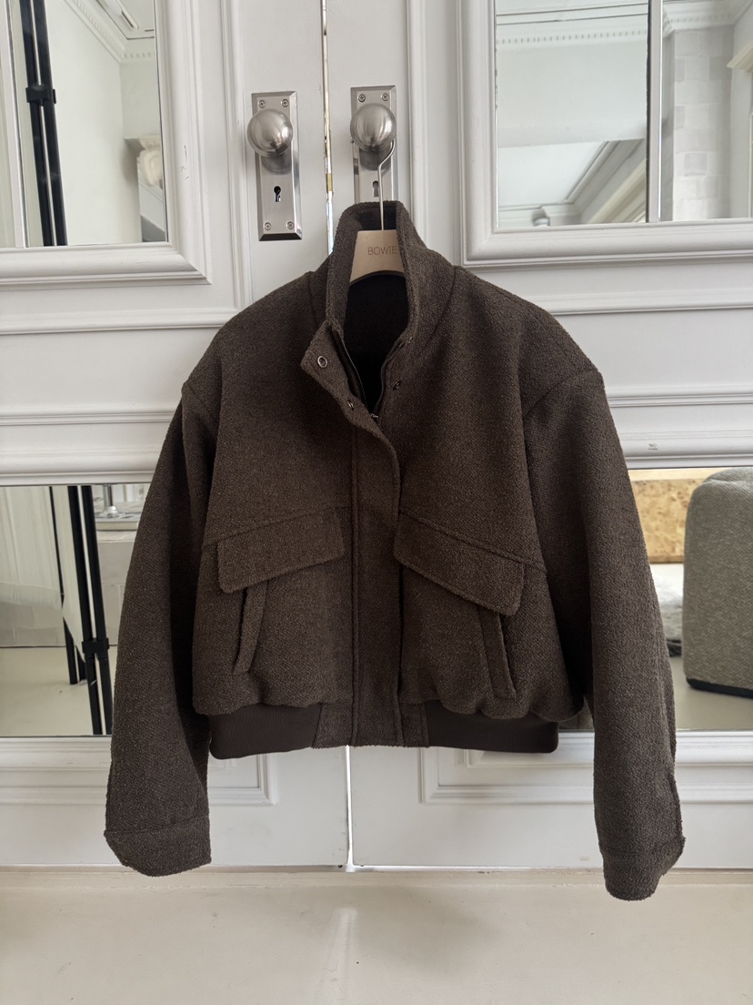BOWIE東大門㊣代購女裝新品人氣真品時尚推薦25秋冬夾克羊毛填充BOWIE夾克圖色1