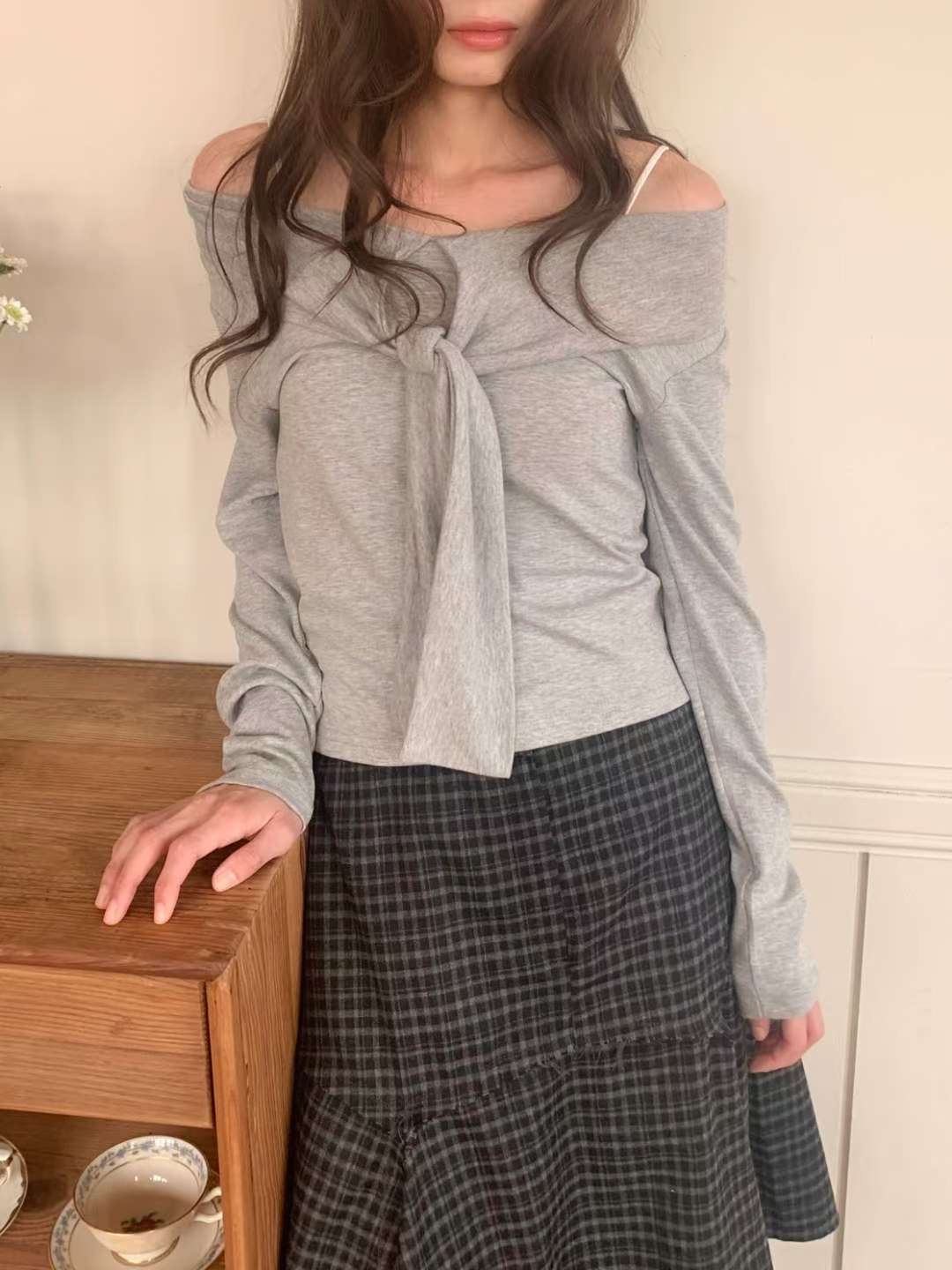 OURSTUDIO東大門㊣實拍女裝新款熱賣人氣25秋冬休閑長袖T恤OURSTUDIO長袖T恤