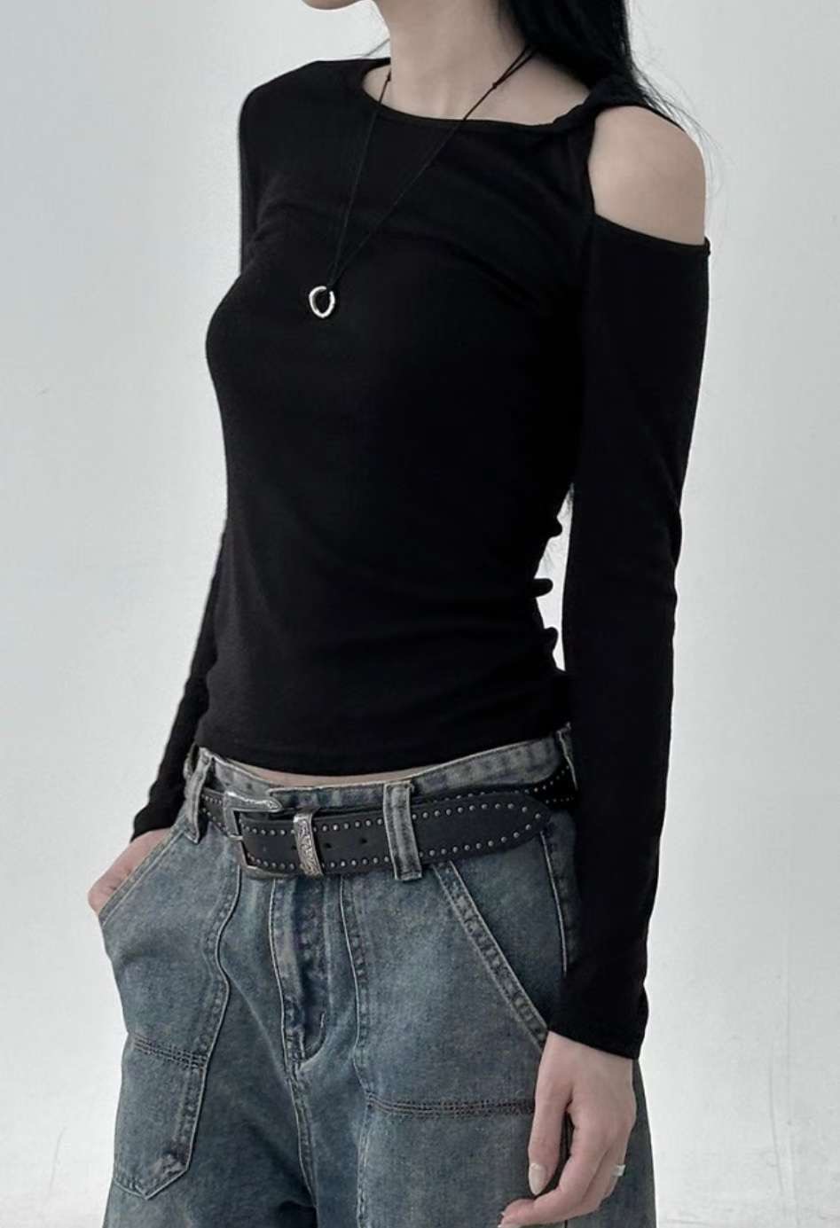 NEW FACE韓國直郵㊣女裝新品推薦職業熱賣時尚人氣長袖T恤NEW FACE長袖T恤圖色3