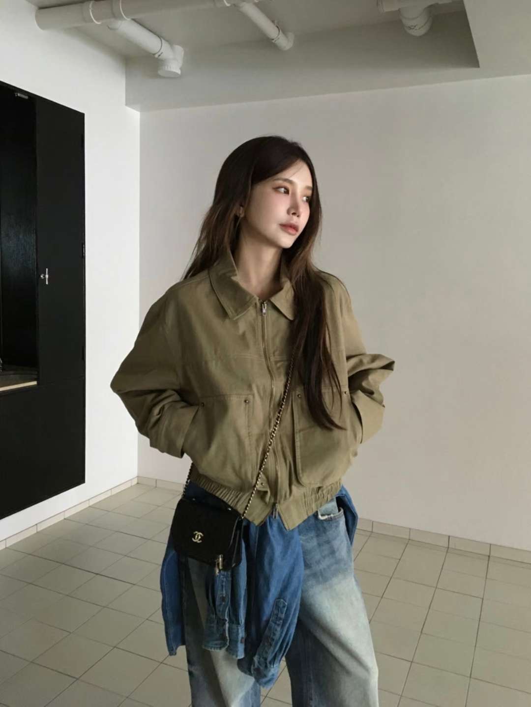 OURSTUDIO韓國直郵㊣女士新款25秋冬休閑職業熱賣人氣夾克棉OURSTUDIO夾克