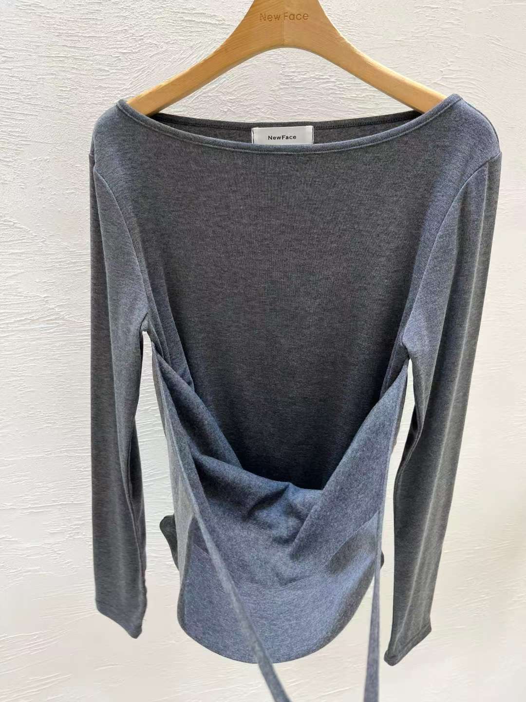 NEW FACE韓國直郵㊣女裝新款熱賣職業休閑真品長袖T恤假兩件NEW FACE長袖T恤