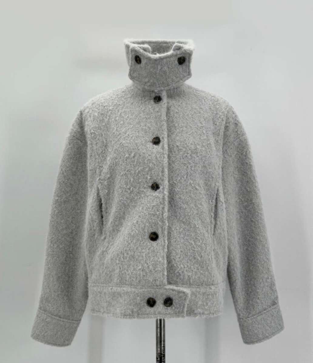 NEW FACE韓國代購㊣女士新品真品休閑職業推薦25秋冬短款大衣NEW FACE短款大衣圖色1