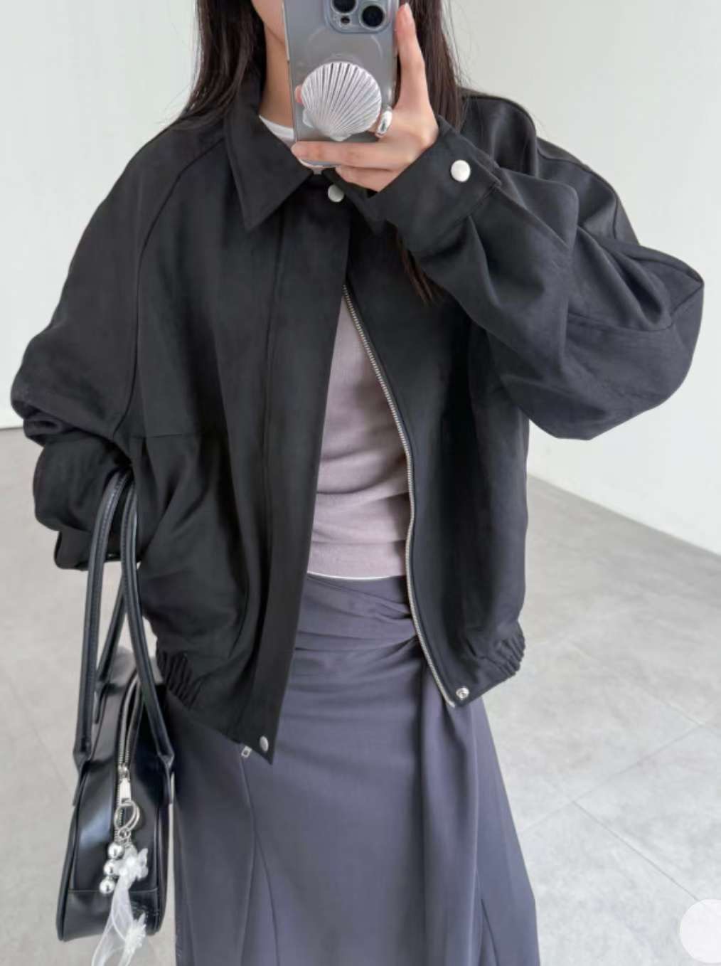 NEW FACE韓國代購㊣女士新款職業真品25秋冬人氣休閑時尚夾克NEW FACE夾克圖色2