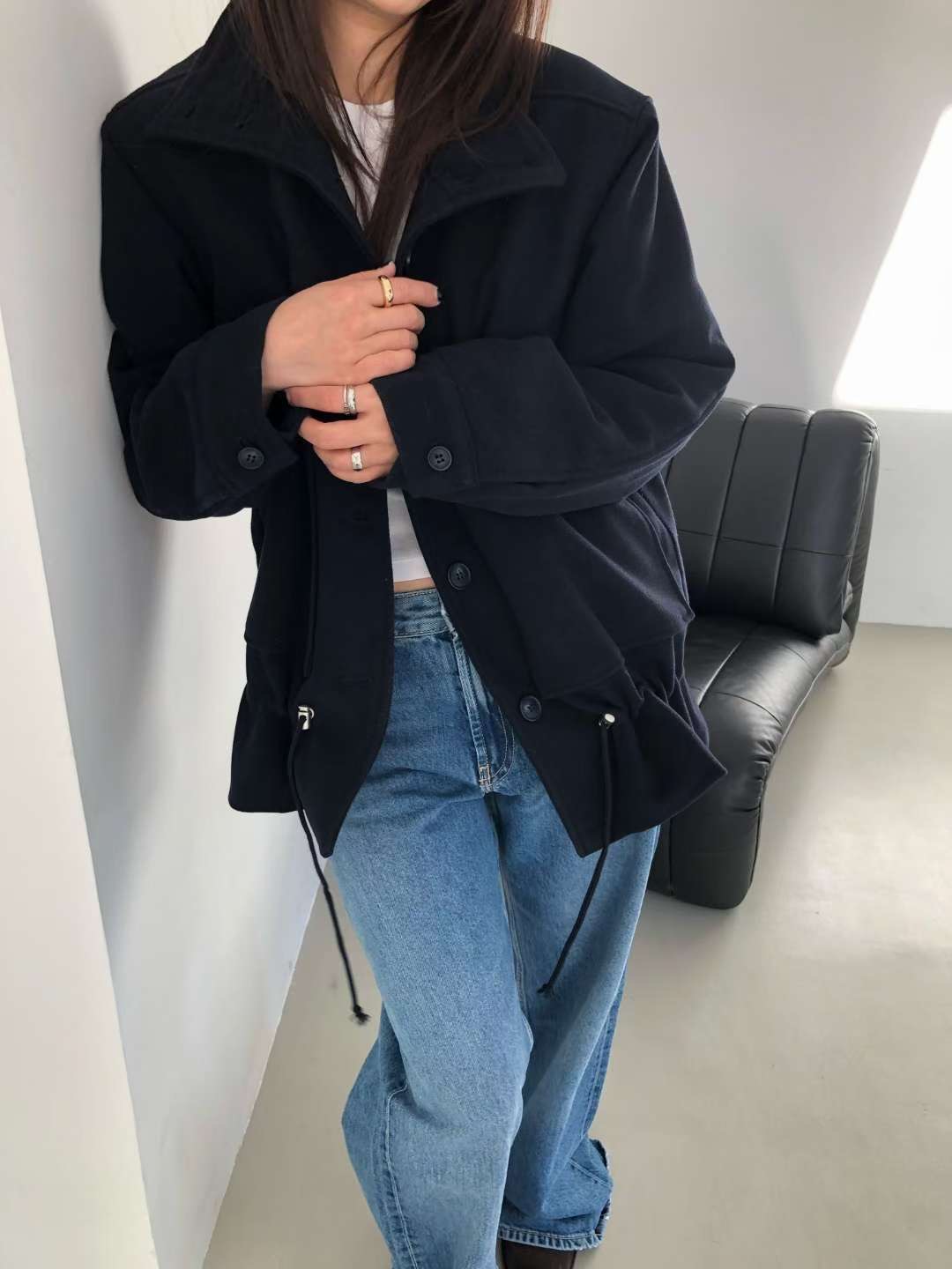 OURSTUDIO韓國代購㊣女士新款職業休閑推薦真品25秋冬人氣夾克OURSTUDIO夾克