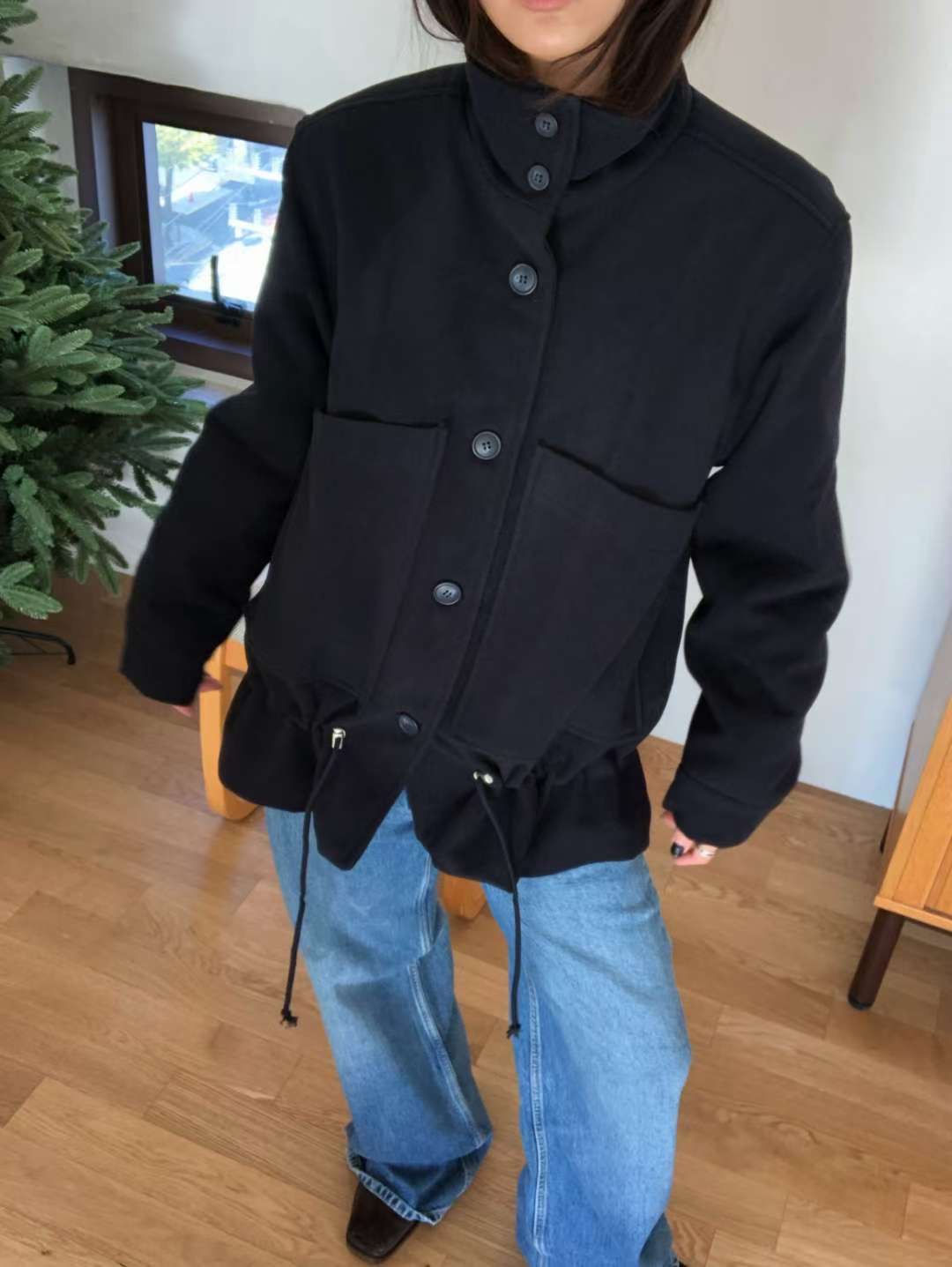 OURSTUDIO韓國代購㊣女士新款職業休閑推薦真品25秋冬人氣夾克OURSTUDIO夾克