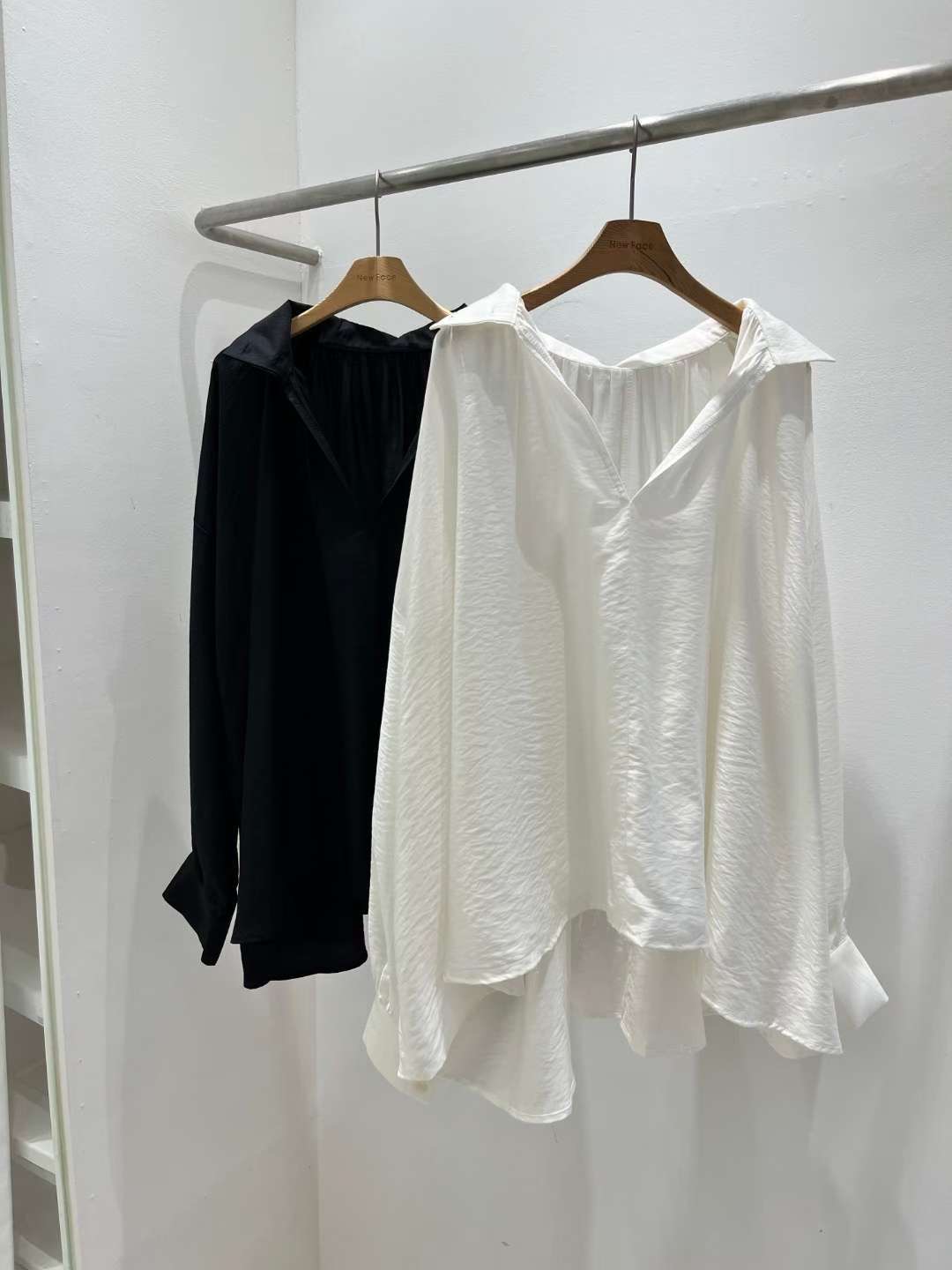 NEW FACE東大門㊣實拍女士新款25秋冬職業熱賣休閑襯衫蕾絲衫NEW FACE襯衫/蕾絲衫