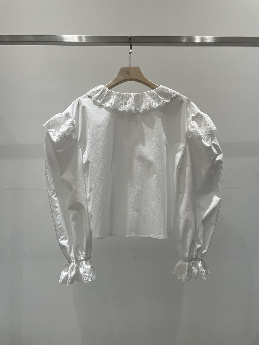 RE STYLE-Q東大門㊣直郵女裝新品職業休閑25秋冬襯衫蕾絲衫RE STYLE襯衫/蕾絲衫