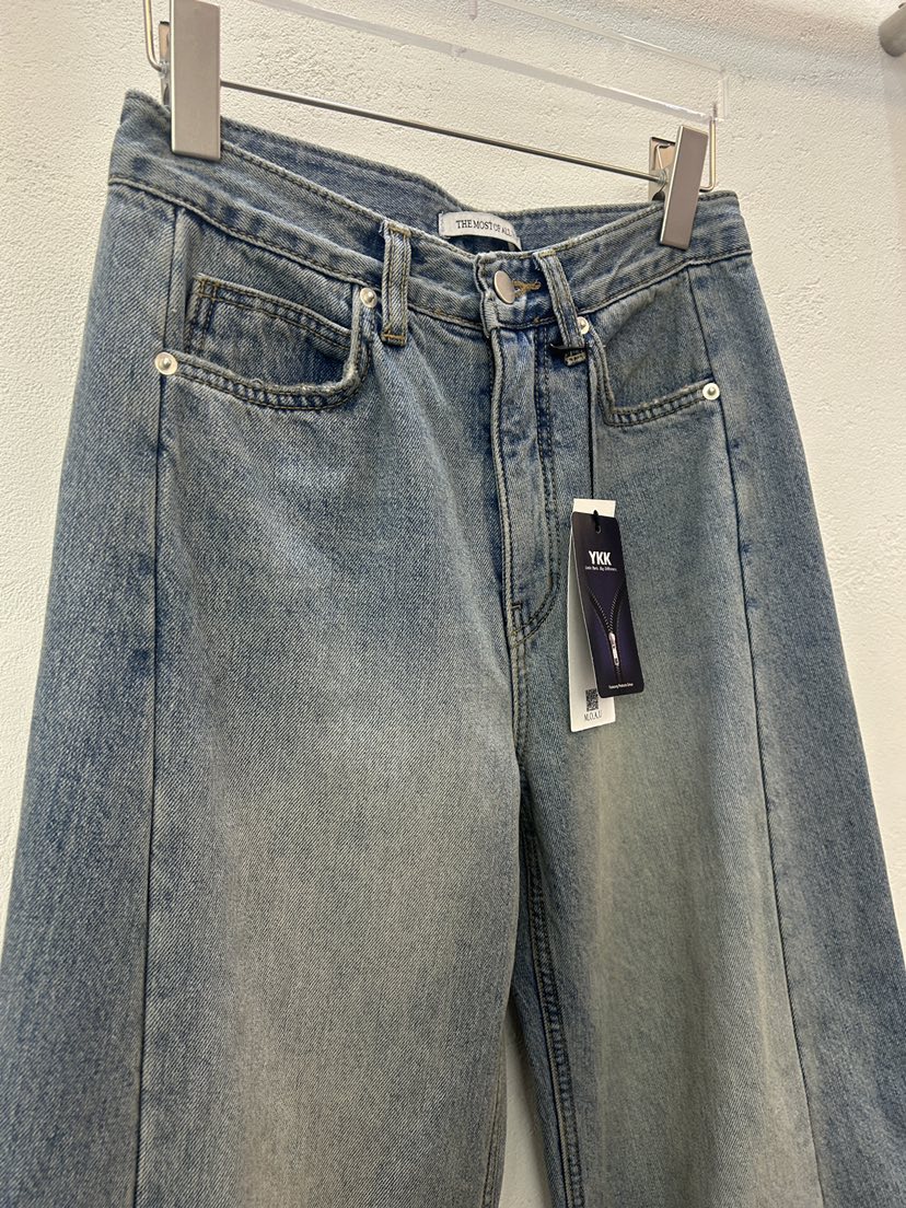 MOST OF ALL U韓國代購㊣女裝新品人氣25秋冬職業牛仔褲MOST OF ALL U牛仔褲